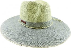 Woven Wide Brim Safari Hat - Grey