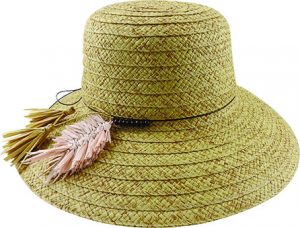 Braided Dianne w/Paper Feather Hat - 3 Colors