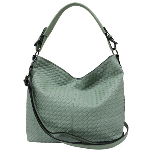 Woven Shoulder Bag - Sage Green