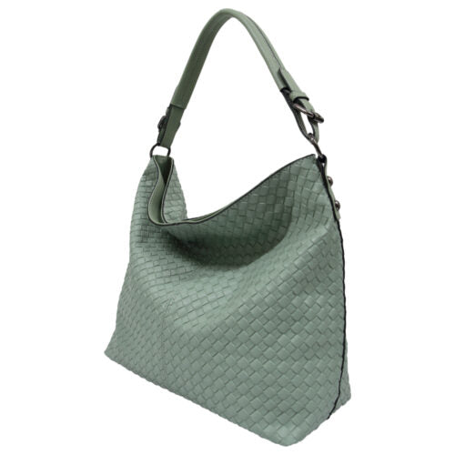 Woven Shoulder Bag - Sage Green