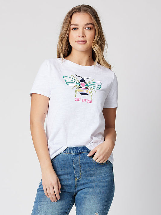 Just Bee You Tee - White