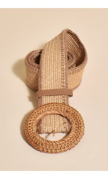 Buckle Weave Belt - Natural