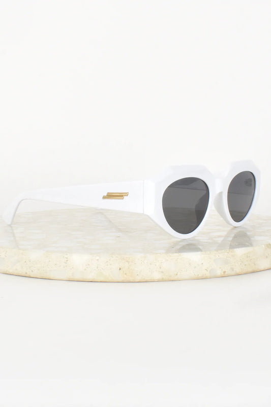 Sorrento Shaped Sunglasses - White