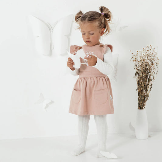 Aster & Oak Song Bird Embroidered Pinafore