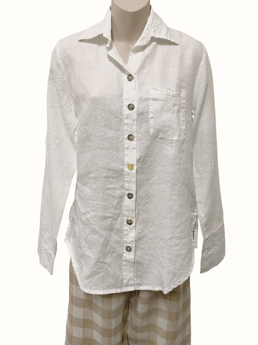 Classic Linen Shirt - White