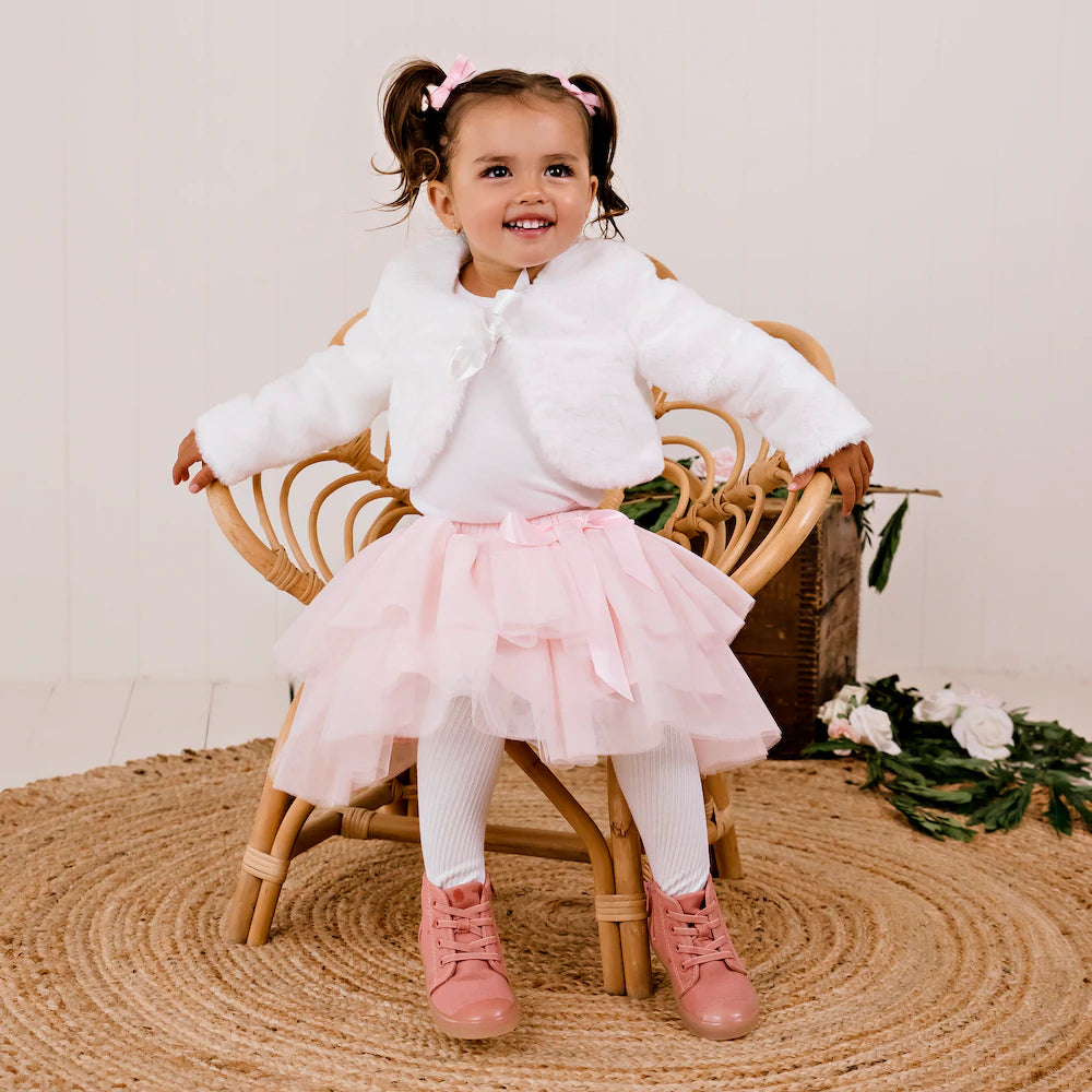 Sassy Baby Faux Fur Jacket Ivory 2 Fat Ladies