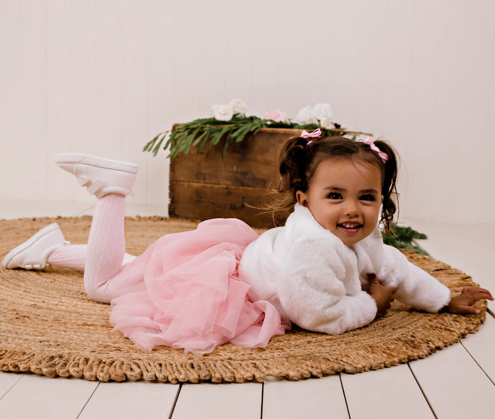 Baby faux fur discount coat
