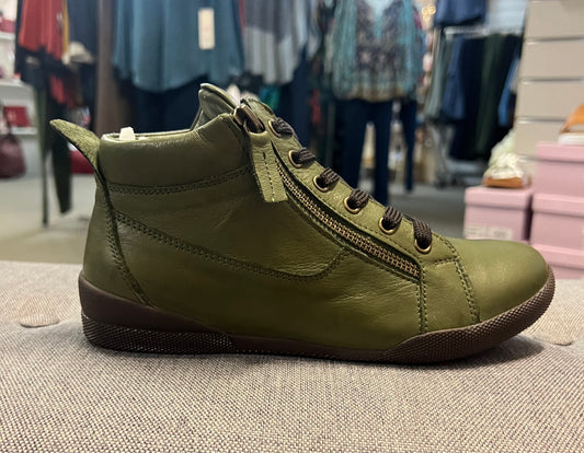 Taigum Leather Shoe - Olive