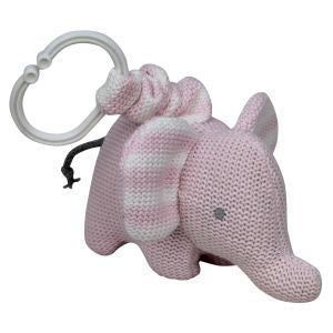 Knitted Elephant Pram Toy - Assorted Colours