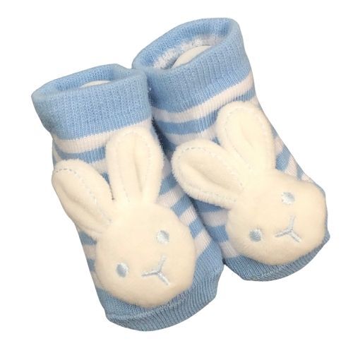 Bunny Socks with Rattles - Assorted Colours