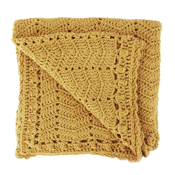 Crochet Baby Blanket - Turmeric