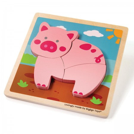 Chunky Lift Out Puzzle - Pig