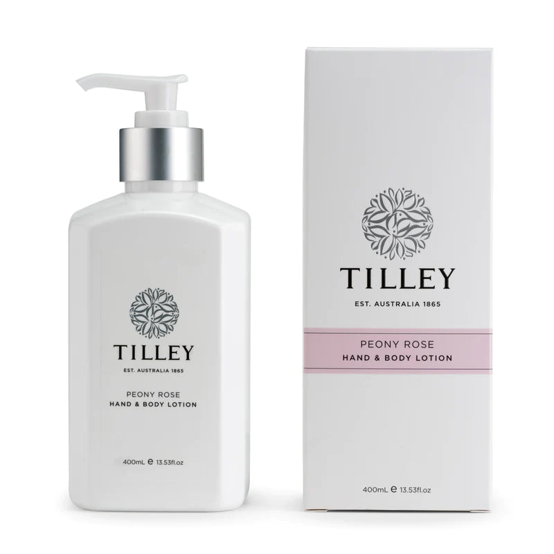 Tilley Hand & Body Lotion - Peony Rose 400ml