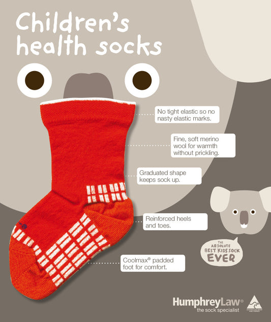 Childrens Merino Wool Socks - Grey