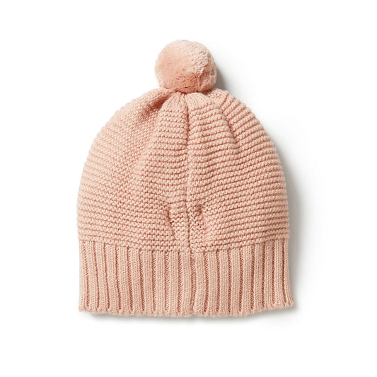 Knitted Cable Hat - Rose
