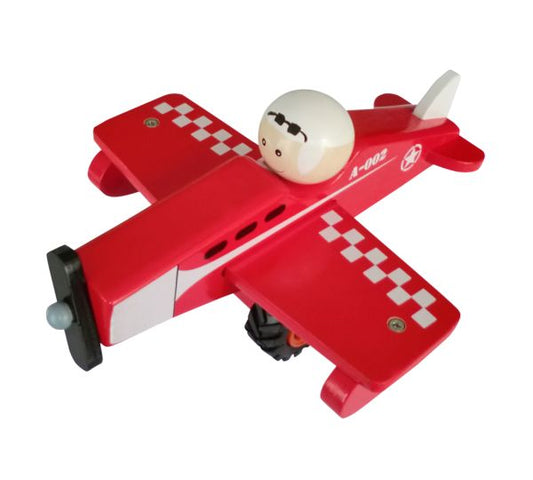 Wooden Airplane - Red